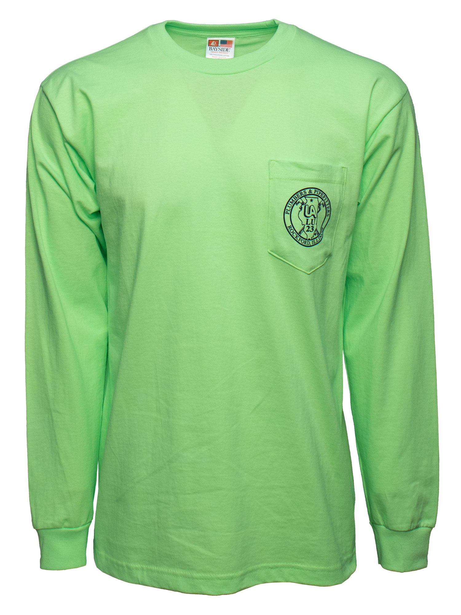 USA Made Long Sleeve Pocket Tee - Front